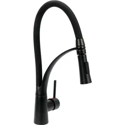 Küchenarmatur Flexible NOIR, schwarz 43cm, Wasserhahn, Spültischarmatur, Mischbatterie