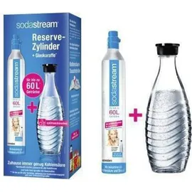 Sodastream CO2-Zylinder + Glaskaraffe 0,6 l schwarz