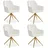 Homestyle4u Polsterstuhl Bouclé beige drehbar 4er Set