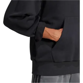 adidas Essentials Loose Fit 3 Bar Logo French Terry Kapuzenpullover Black / White S