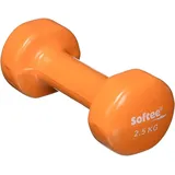Softee Equipment 0024105, 2er Set Vinylhantel, Orange, 2 x 2.5 kg