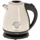 Camry CR 1344c Wasserkocher mit Thermometer, 1.7L, Creme
