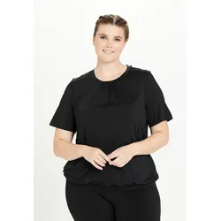Funktionsshirt Q BY ENDURANCE "Cella W", Herren, Gr. 54, schwarz, 92% Polyester, 8% Elasthan, unifarben, casual, normal, Rundhals, Kurzarm, Shirts, mit dezenten Cropping-Details