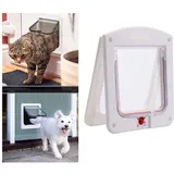 Katzenklappe Für Katzen Und Kleine Hunde, Mit Mikrochip-tür Und 4-wege-verriegelung. Einfach Zu Installieren Und Zu Verwenden.