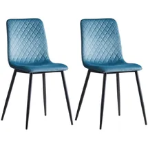 mcc direct Esszimmerstuhl Lexi Samt hellblau 4er Set