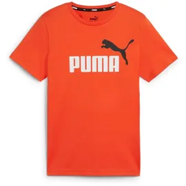 Puma Ess+ Metallic 2 Col Logo T-Shirt Jungen 18 redmazing 116