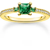 Thomas Sabo Ring Gold in gold, weiß, grün | Gr.: 56