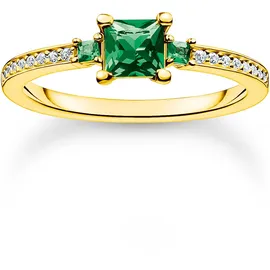 Thomas Sabo Ring Gold in gold, weiß, grün | Gr.: 56