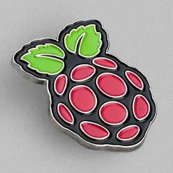 Raspberry Pi Badge / Ansteckpin, Retro Style