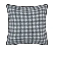 TOM TAILOR Unisex Hahnentritt Kissenhülle - Glencheck, schwarz, Kariert, Gr. 40/40