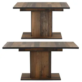 Hela Essgruppe HELA "Ariana, Esstisch mit 6 Stühlen, ausziehbarer Küchentisch", grau (oldwood, bezug waterfree schlamm, schlamm, schwarz), Einlegeplatte, Bezug Webstoff waterfree, Sitzmöbel-Sets, Essgruppe, Tisch 120-160cm, 6 Stühle mit hoher Belastbarkeit,