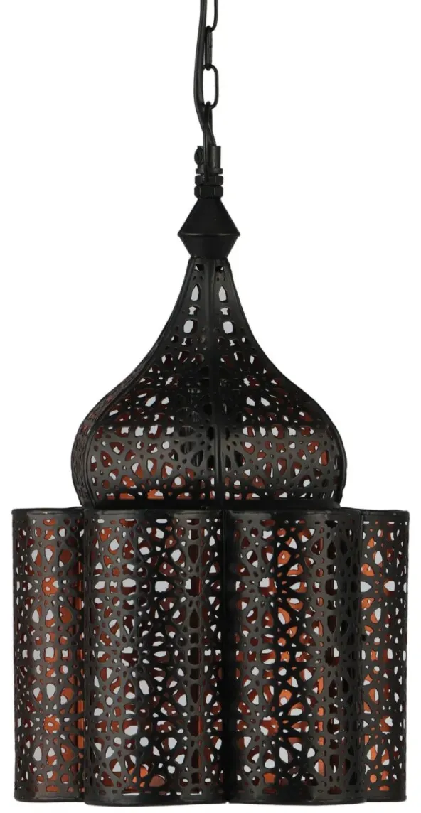 Orientalische Lampe Pendelleuchte Feryal Schwarz