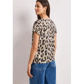 STREET ONE Shirttop mit Leo-Muster Beige 34