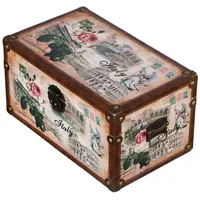 BIRENDY Truhe Kiste SJ08551 New York, Paris, Italien, Holztruhe