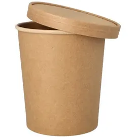Papstar Suppenbecher rund 940 ml 25 St. Braun
