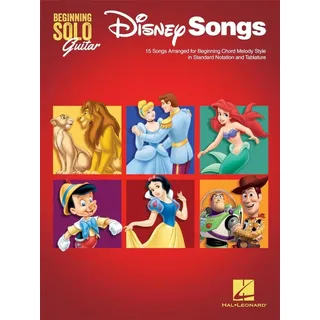 HAL LEONARD Disney Songs - Beginning Solo Guitar: 15 Songs Arranged for Beginning Chord Melody Style in Standard Notation and Tablature