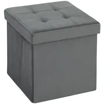 Homcom Sitzhocker mit Stauraum Klappbar 38 x 38 x 38 cm Grau