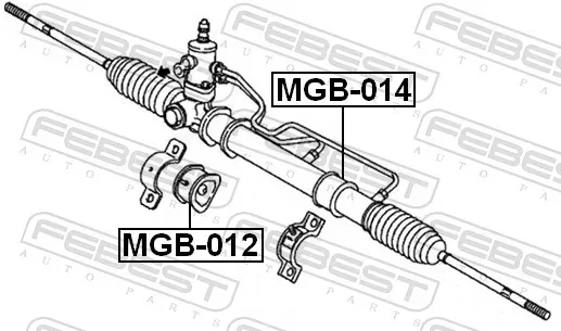 FEBEST Lagerung, Lenkgetriebe mgb014 für MITSUBISHI