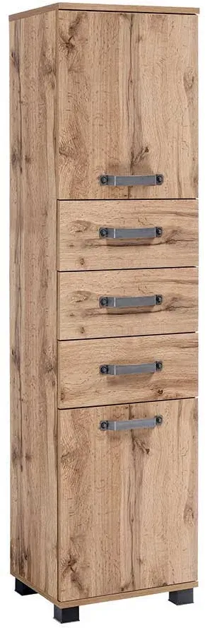 Bad Hochschrank in Wildeichefarben 40 cm breit