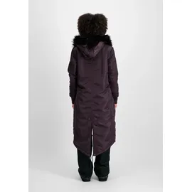 Alpha Industries Long Fishtail Jacke, Plum, S
