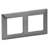 Legrand Abdeckrahmen 754152 Inoxgrau