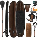 Devoko Stand Up Paddling Board Aufblasbar, mit Universal Kamerahalterung und Sitz. SUP Board Set mit 2-in-1-Sup Paddel. Standup Paddle Boards 320 × 80cm, Geeignet zum Anfänger, Sitzen, Stehen, Liegen