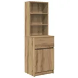 vidaXL Nachtschrank Artisan-Eiche 39 x 35 x 125 cm Braun