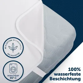 Blumtal Matratzenschoner 2er Set 90 x 200 cm weiß
