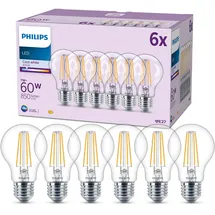 Philips LED-Lampe 9290018150 60W E27 neutralweiß 6 St.