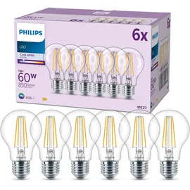 Philips LED-Lampe 9290018150 60W E27 neutralweiß 6 St.