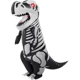 Spooktacular Creations Halloween Aufblasbares Kostüm Skelett Dinosaurier Ganzkörper T-Rex Aufblasbares Kostüm für Kinder