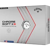Callaway Chrome Soft X LS Golfbälle (Serie 2022), Weiß