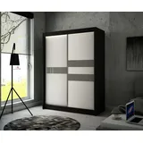 altdecor Kleiderschrank, Schwarz, Grau, Holzwerkstoff, 200x215x67 cm Schlafzimmer, Kleiderschränke