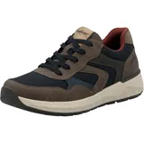 Rieker Sneaker RIEKER, Herren, Gr. 42, grau (taupe kombiniert), Lederimitat, Schuhe Sneaker, Schnürschuh, Halbschuh, Freizeitschuh mit weichem Schaftrand