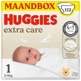 Huggies Baby Extra Care Windeln, Größe 1 (2-5 kg), 4 x 28 Einheiten