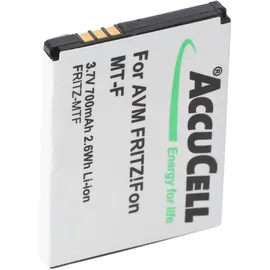 AccuCell Akku passend für schnurlos Telefon FritzFon MT-F Akku 312BAT006, 312BAT016