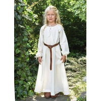 Battle Merchant Ritter-Kostüm Kinder Mittelalterkleid, Unterkleid Ana, natur, Gr. 128 beige|weiß 128 - 128