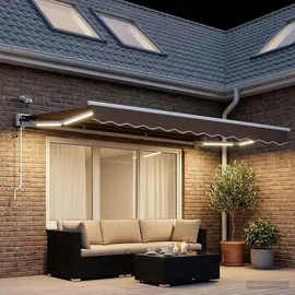 vidaXL Elektrische ausziehbare Markise 3,5 x 2 m taupe