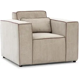 Fun Möbel Sessel Waldo Stoff Poso 1-St. 75 x 85 x 80 cm Beige