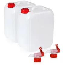 Höfer Chemie 2 x 10 Liter Kunststoff Kanister Set für Camping & Freizeit