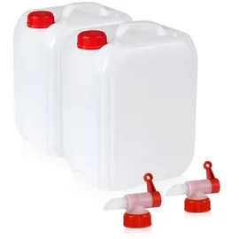 Höfer Chemie 2 x 10 Liter Kunststoff Kanister Set für Camping & Freizeit