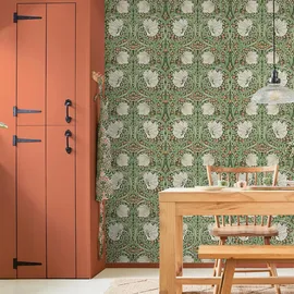 William Morris At Home Pimpernel Vliestapete 10 m x 52 cm 1 St Grün 34193
