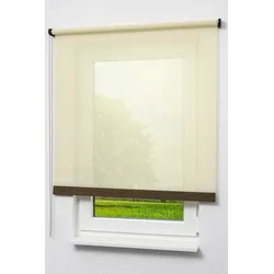 Lysel Outlet - Basisrollo Holzdekor Streifen Beige (B x H) 80cm x 180cm