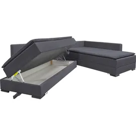 Home Affaire Eckcouch Cord 3-Sitzer Grau