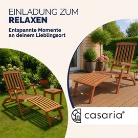 CASARIA Queen Mary Sonnenliege 169 x 54 x 95 cm braun klappbar