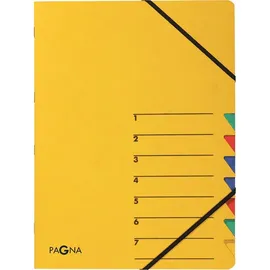Pagna Ordnungsmappe Easy 24061-05 DIN A4 7Fächer Pressspann gelb
