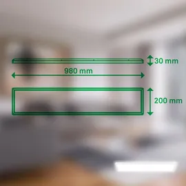 Briloner LED Deckenlampe 98cm Deckenleuchte LED Panel Effizienzklasse A Flach Backlight - Weiß