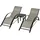 Outsunny Gartenliege 59 x 169 x 66 cm Grau/Schwarz