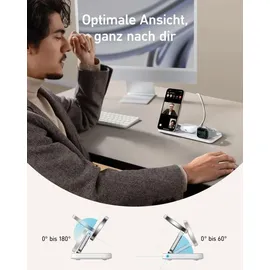 Anker MagGo Magnetic Wireless Ladegerät 15W 3-in-1 Pad weiß