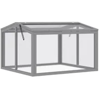 Outsunny Frühbeet, Hellgrau Holzwerkstoff, 80x58x90 cm |